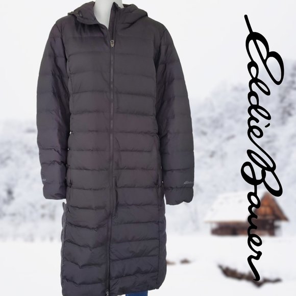 Eddie Bauer Jackets & Blazers - Eddie Bauer | Ladies' Hooded Duck Down Duffle Coat | Black | NWT